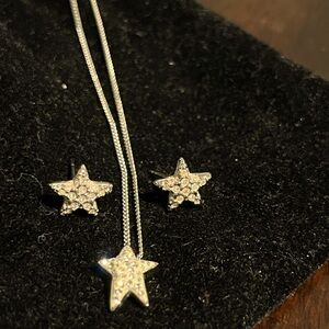 Swaorvski Star necklace and earrings